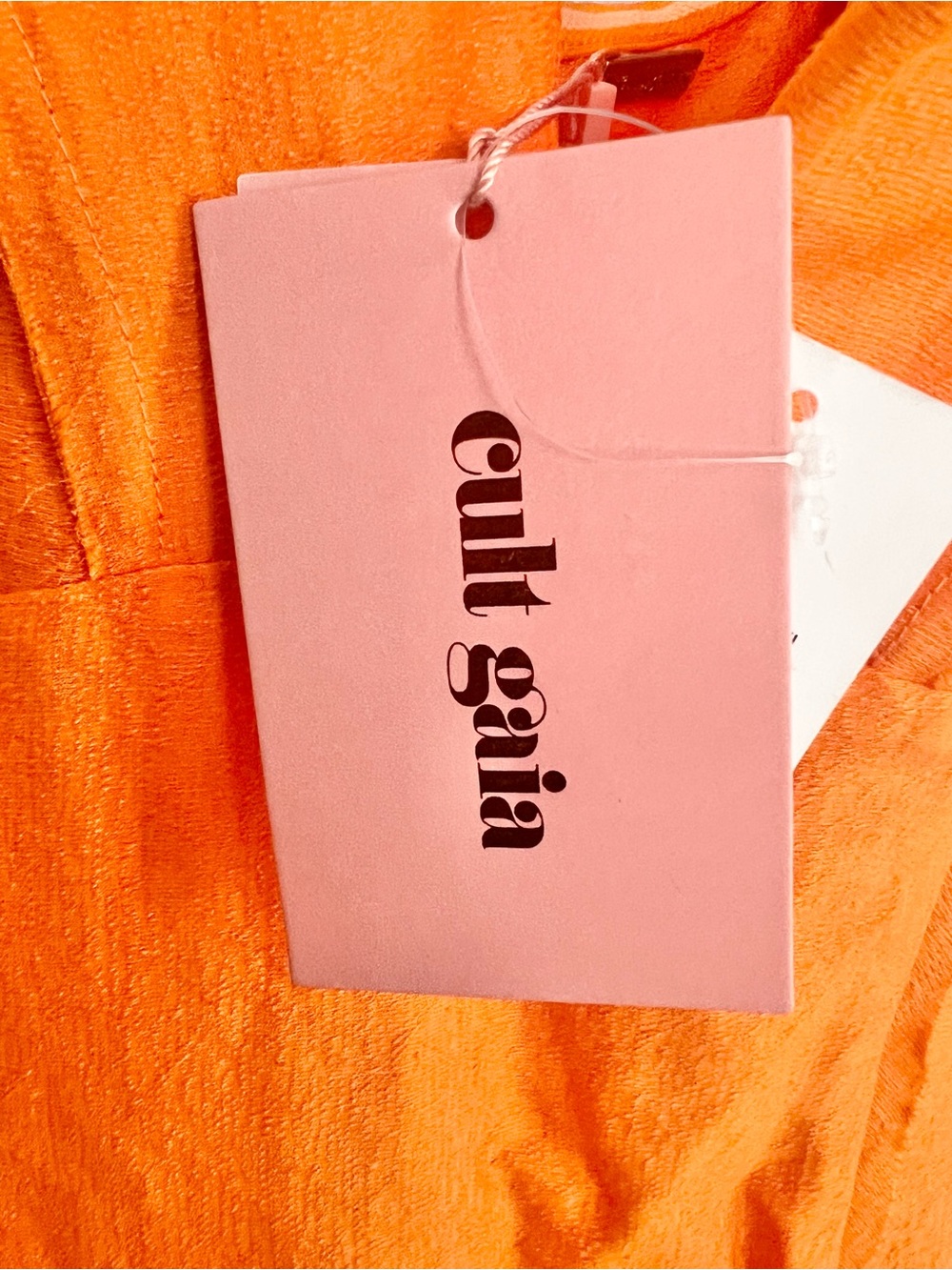 NWT Cult Gaia Muna Off The Shoulder Midi Dress Orange Size 2 - Picture 5 of 9
